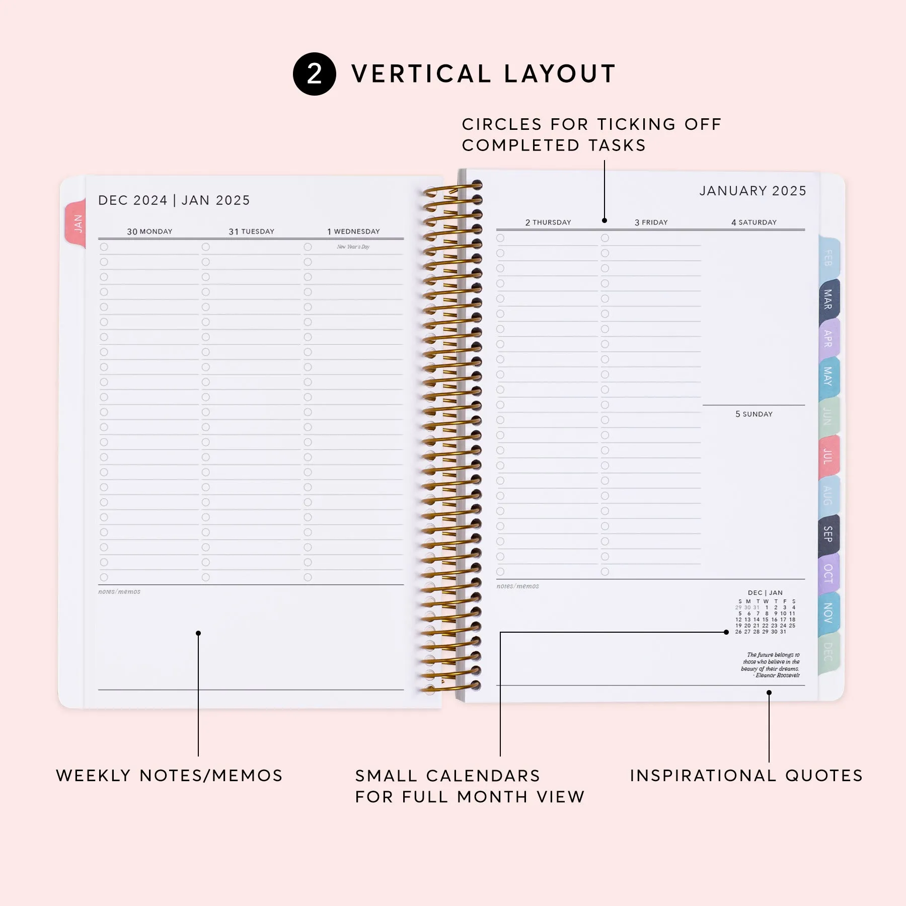 6x9 Weekly Planner - Blue Purple Flowing Ink