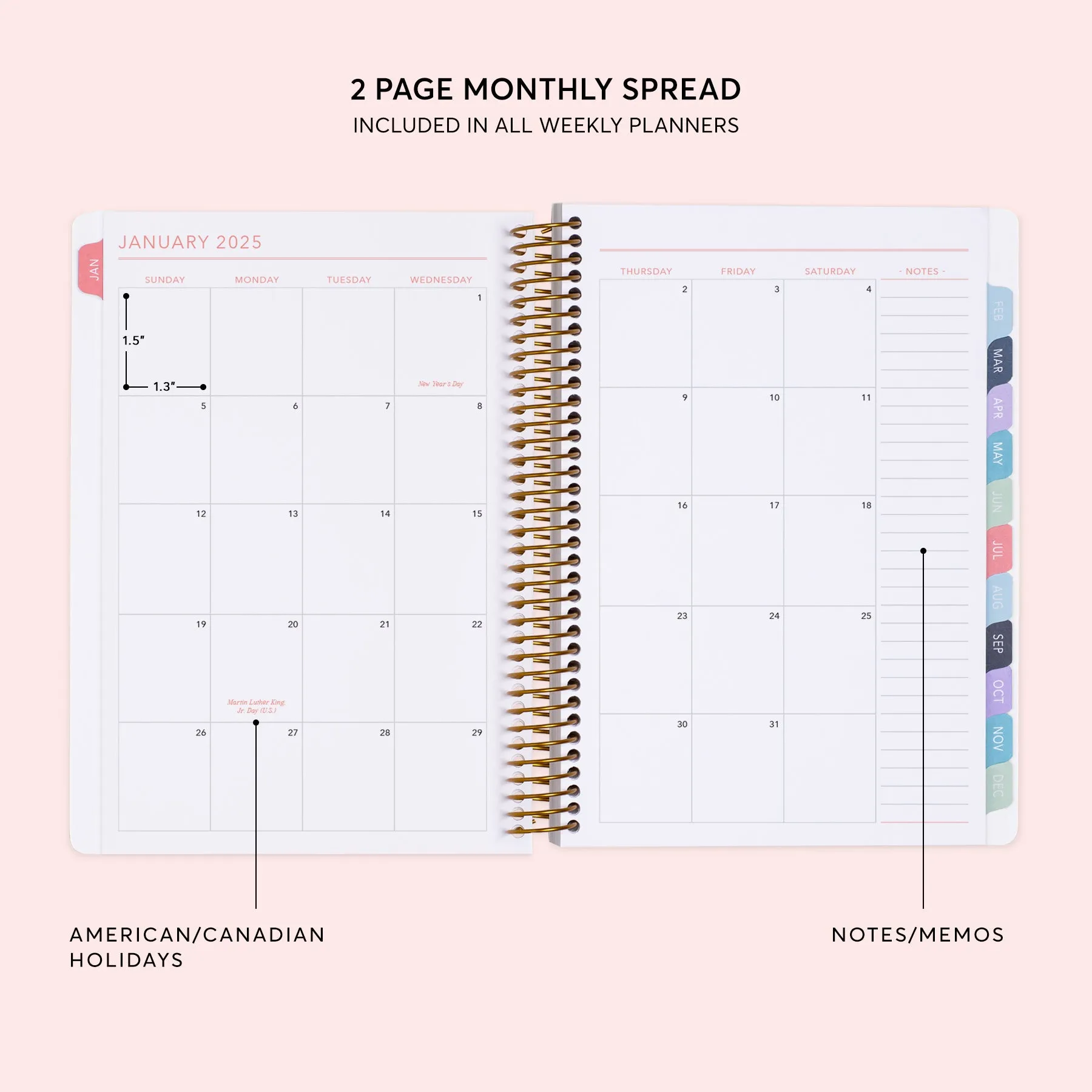 6x9 Weekly Planner - Blue Purple Flowing Ink