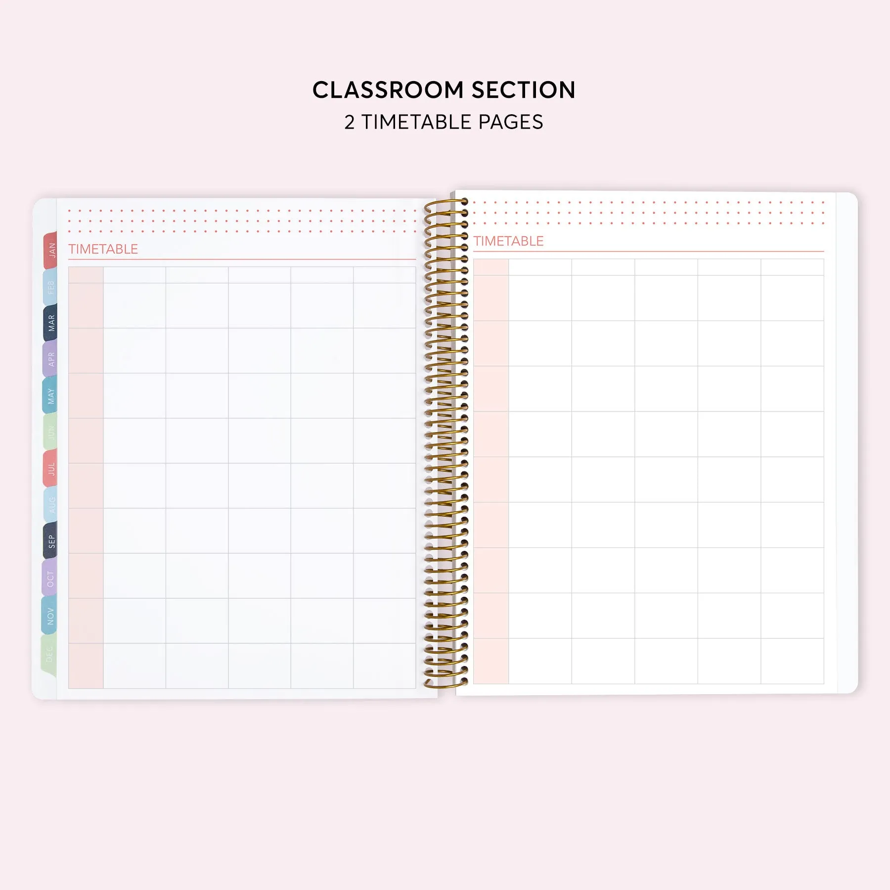 8.5x11 Teacher Planner - Multicolor Flowing Ink