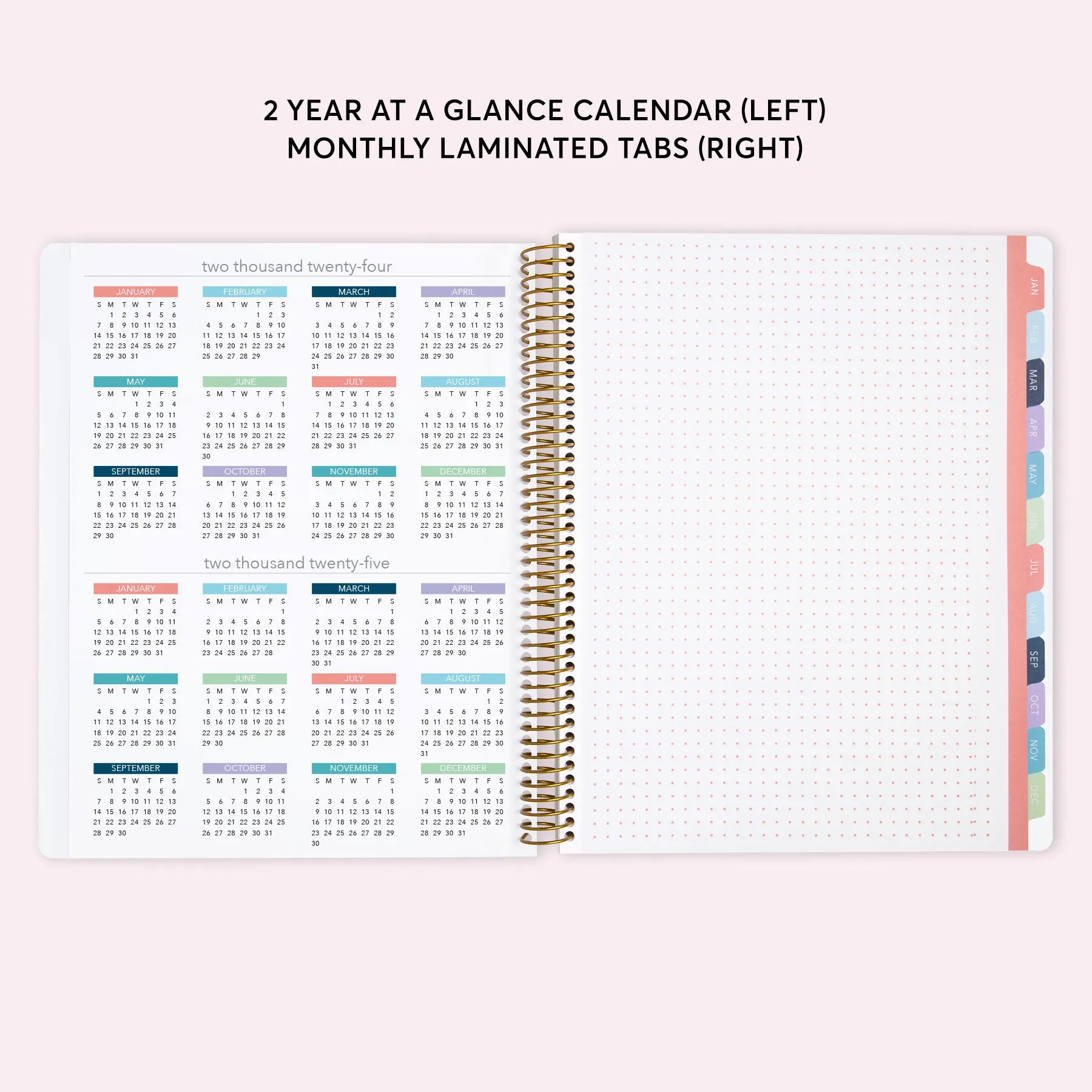 8.5x11 Teacher Planner - Pink Blue Flowing Ink