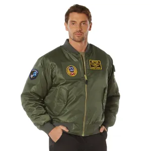 Adaptable MA-1 Flight Jackets with Patches