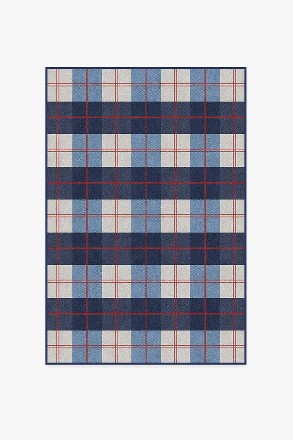 Buffalo Plaid Red & Blue Rug