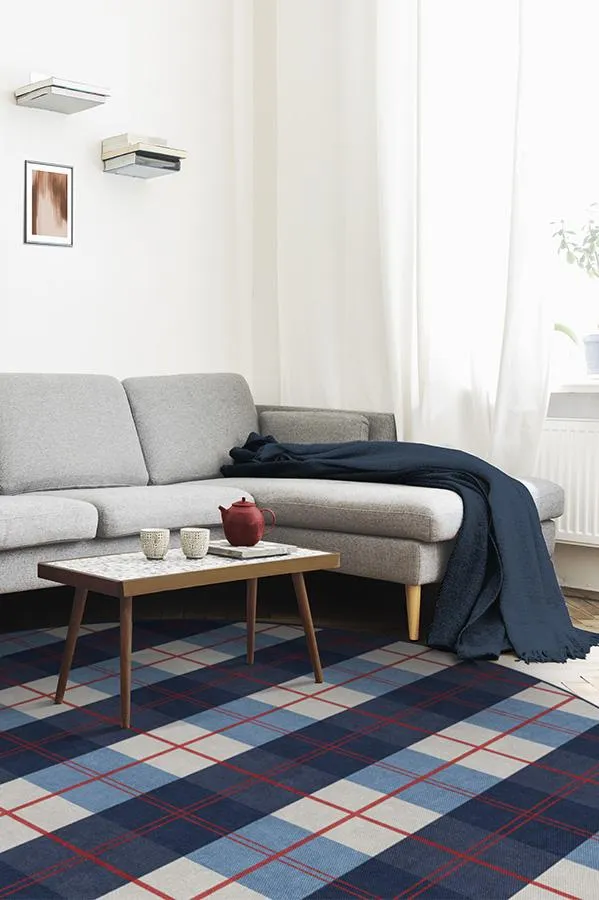 Buffalo Plaid Red & Blue Rug