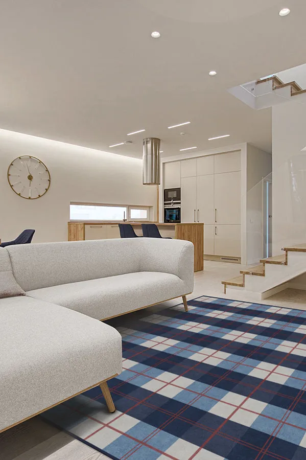 Buffalo Plaid Red & Blue Rug