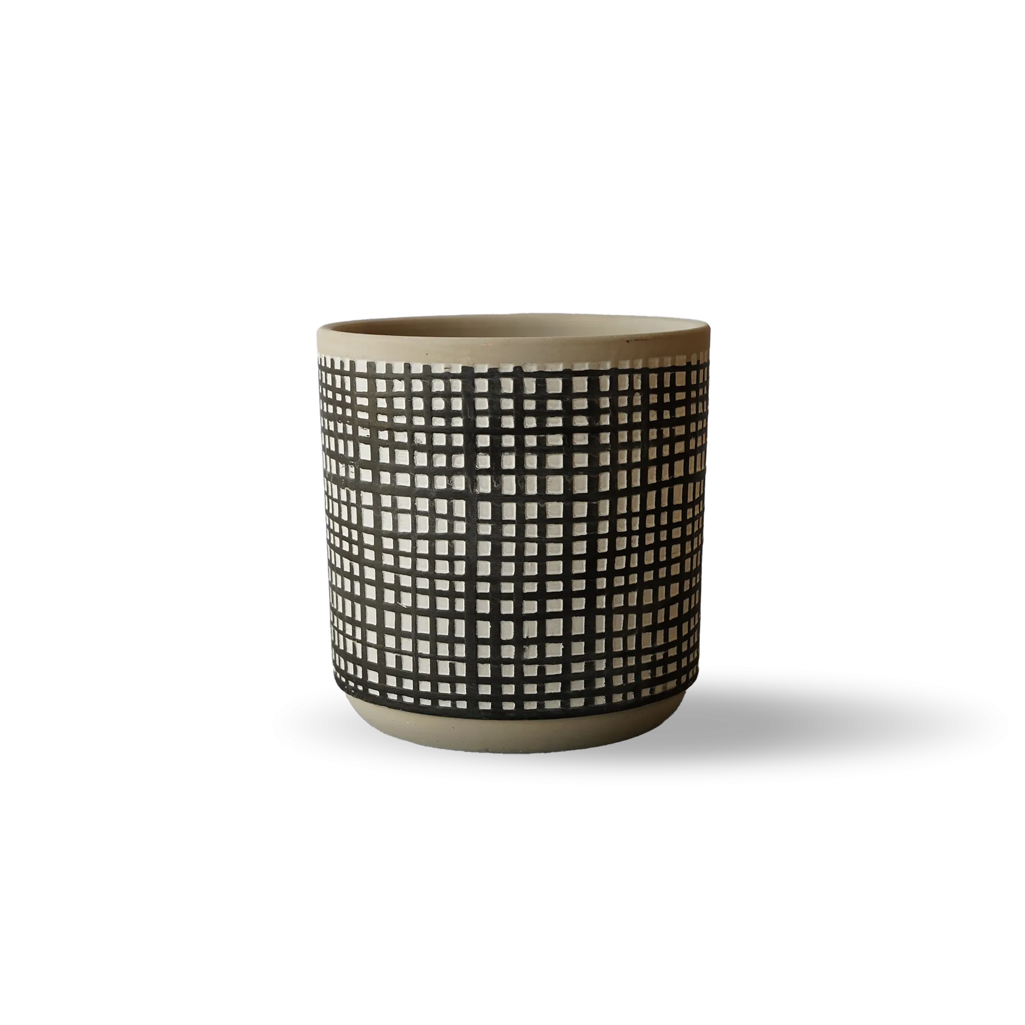 Classic Checkered Outdoor/indoor Black Cement Planter Box 8040B-56