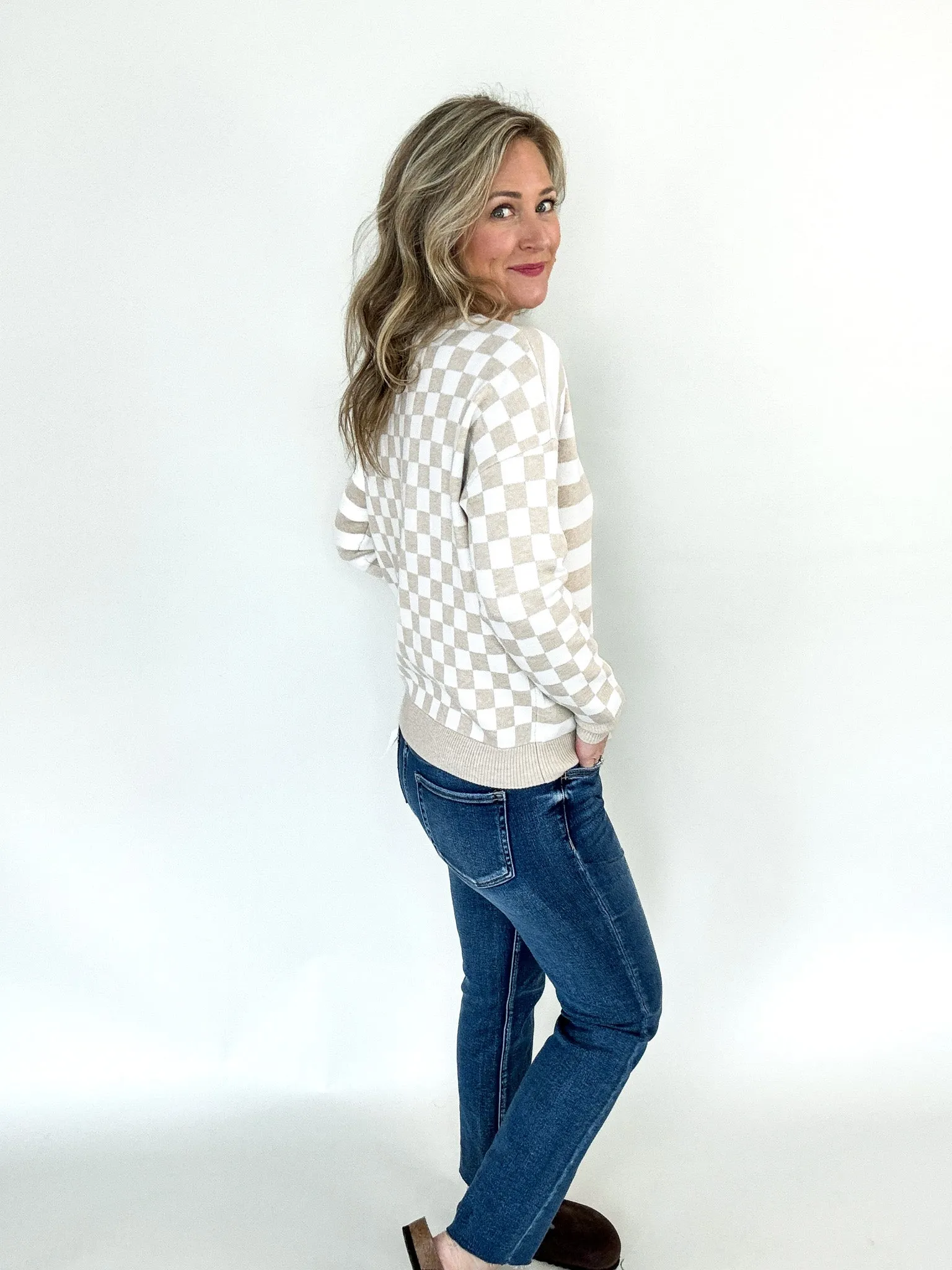 Claudette Checkered Sweater