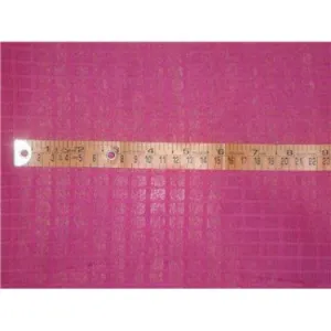 Cotton Organdy Fabric Leno Checks Design 44" wide Lipstick Pink