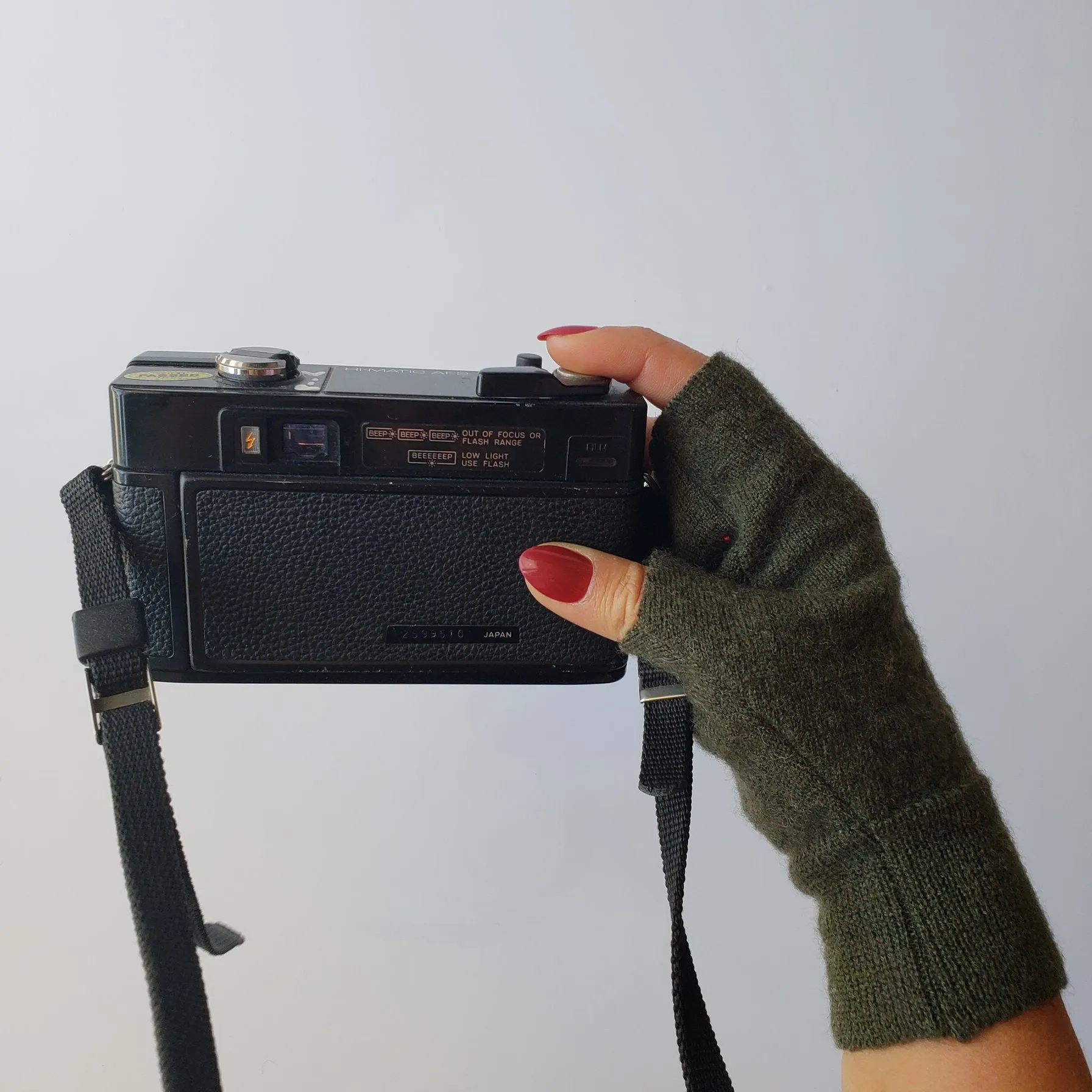 Fingerless Mittens | Darkest Green