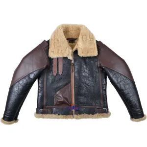 FiveStar Leather USAAF B-3 AC Drawing No. 33H5595 Order No. 535-42-18655-P H.L.B. Corp. N.Y SheepSkin Seal Brown Flight Jacket