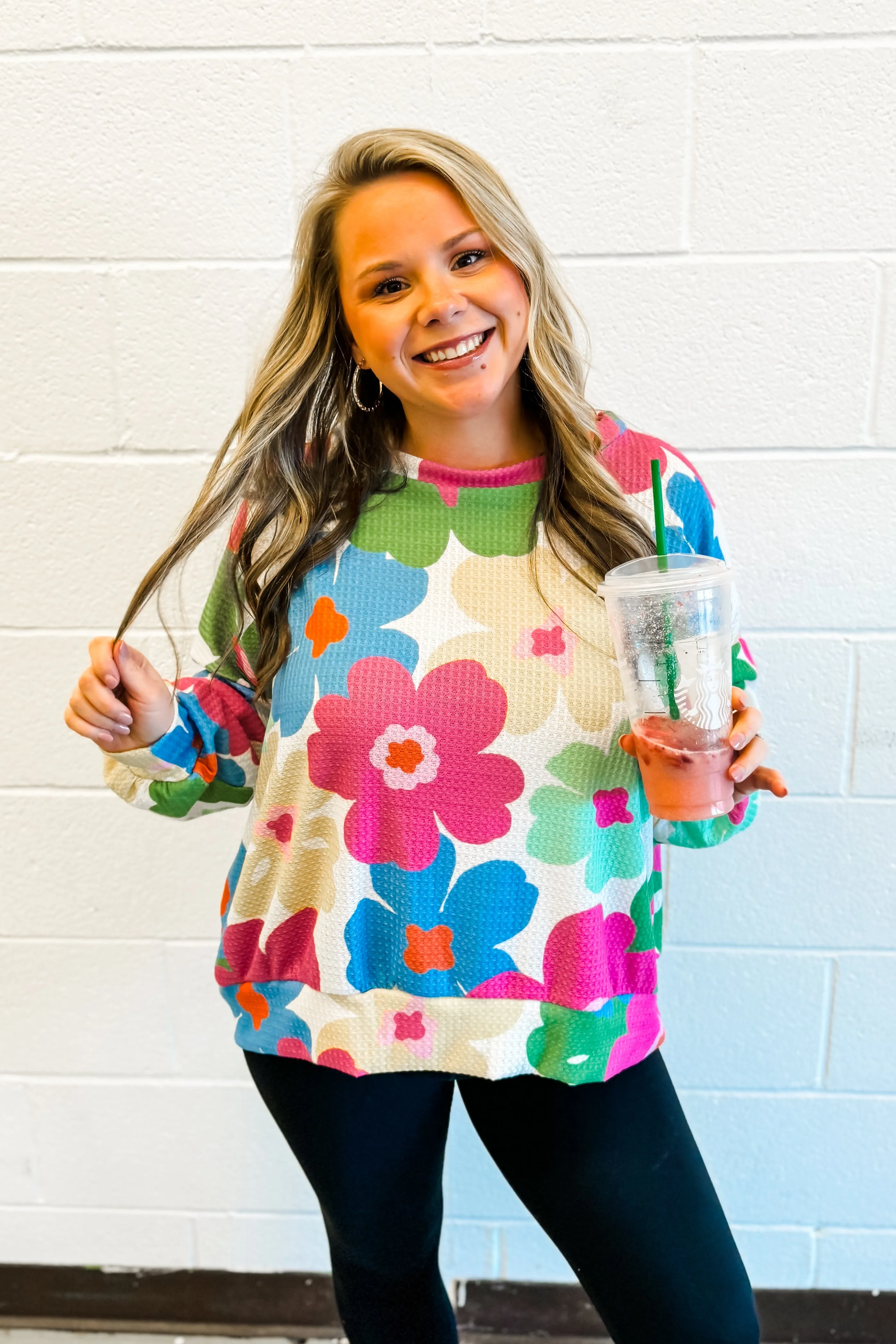Grow In Love Floral Pullover Top