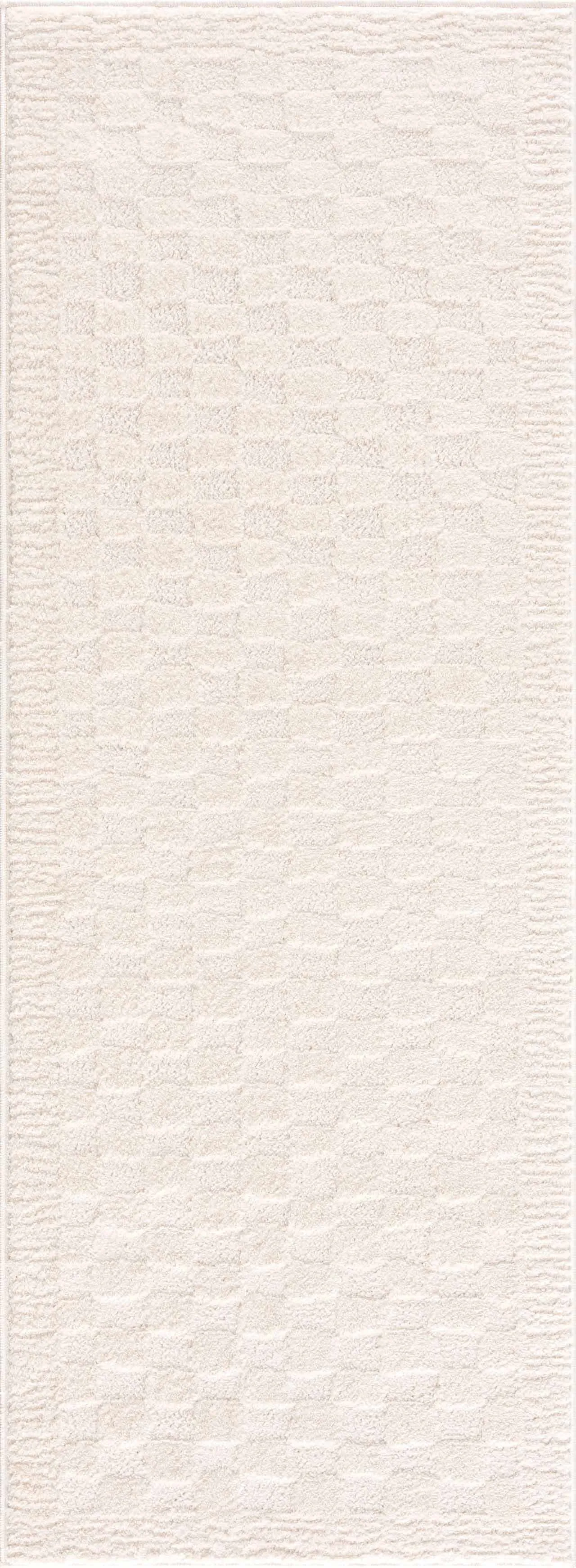 Leryn Ivory Checkered Area Rug