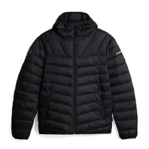 Napapijri - Aerons Black Puffer Jacket with hood - NP0A4GJO - BLACK