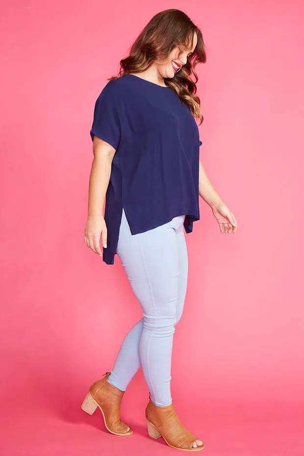 Serena Navy Top