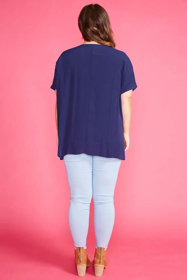 Serena Navy Top