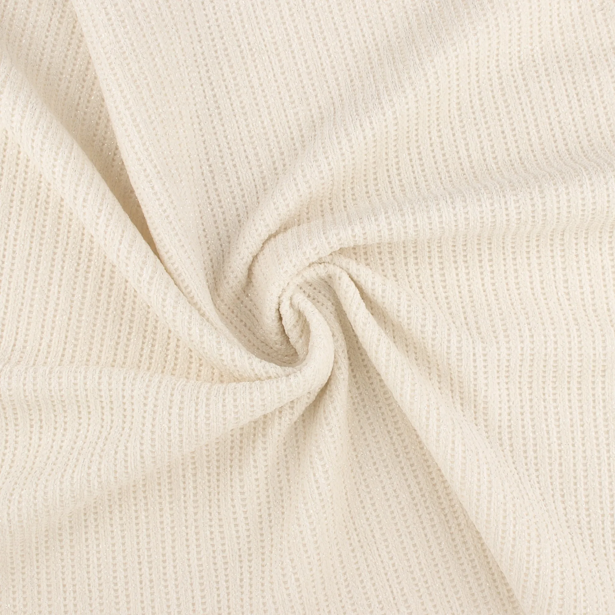 Solid Lurex Rib Knit - SICILY - White