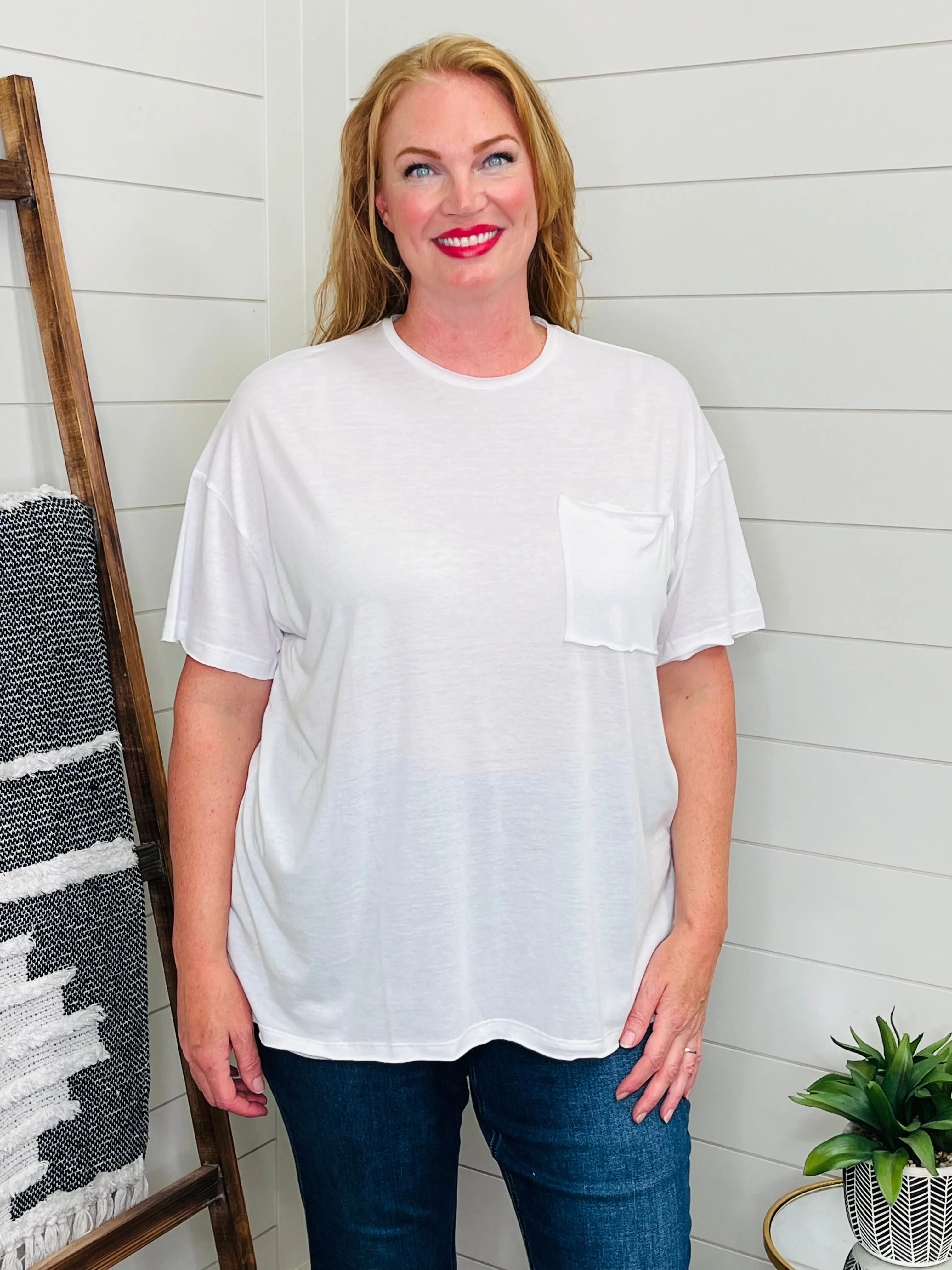 Tri Blend Raw Edge Boyfriend Tee: 2 Colors