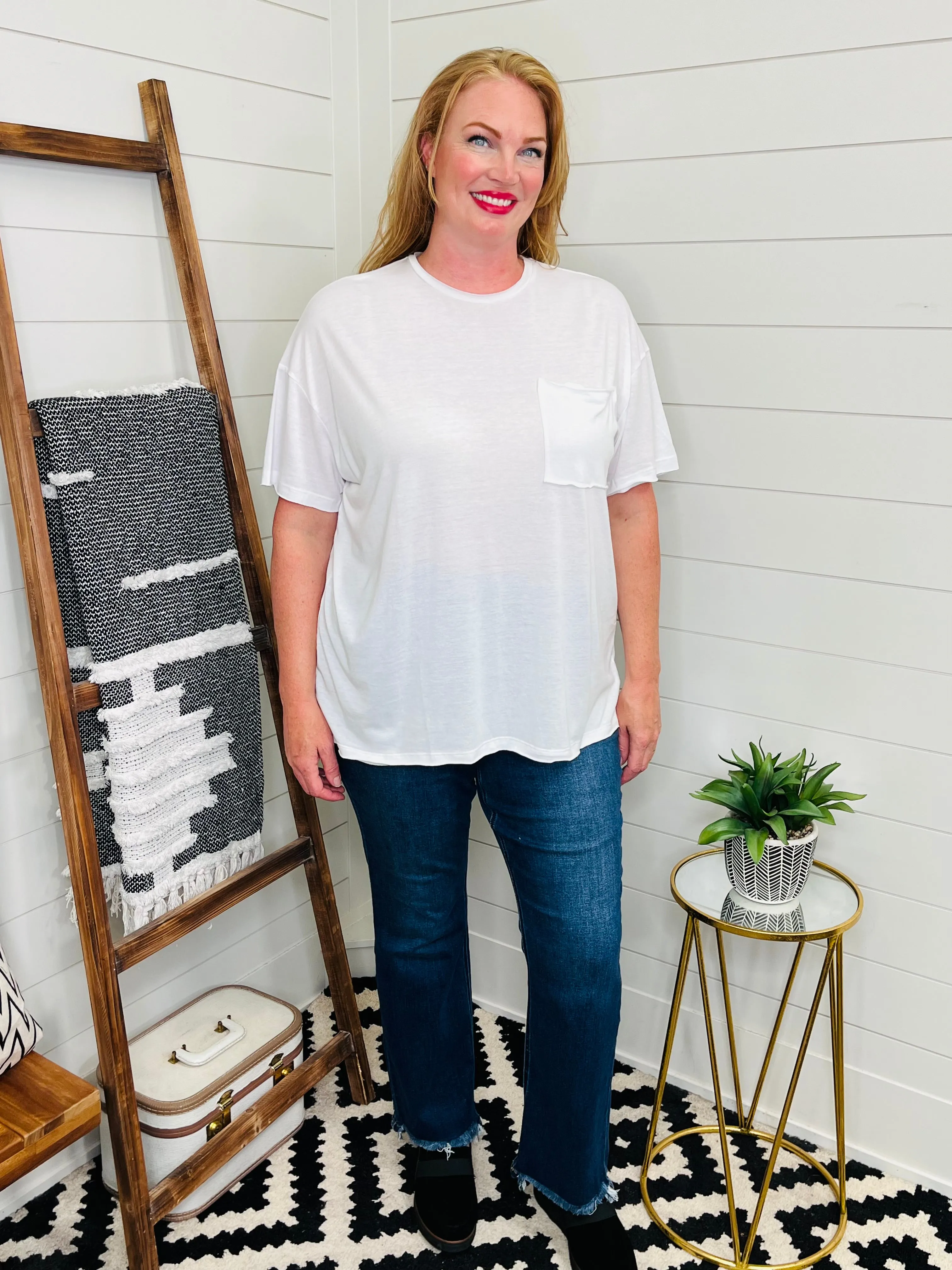Tri Blend Raw Edge Boyfriend Tee: 2 Colors