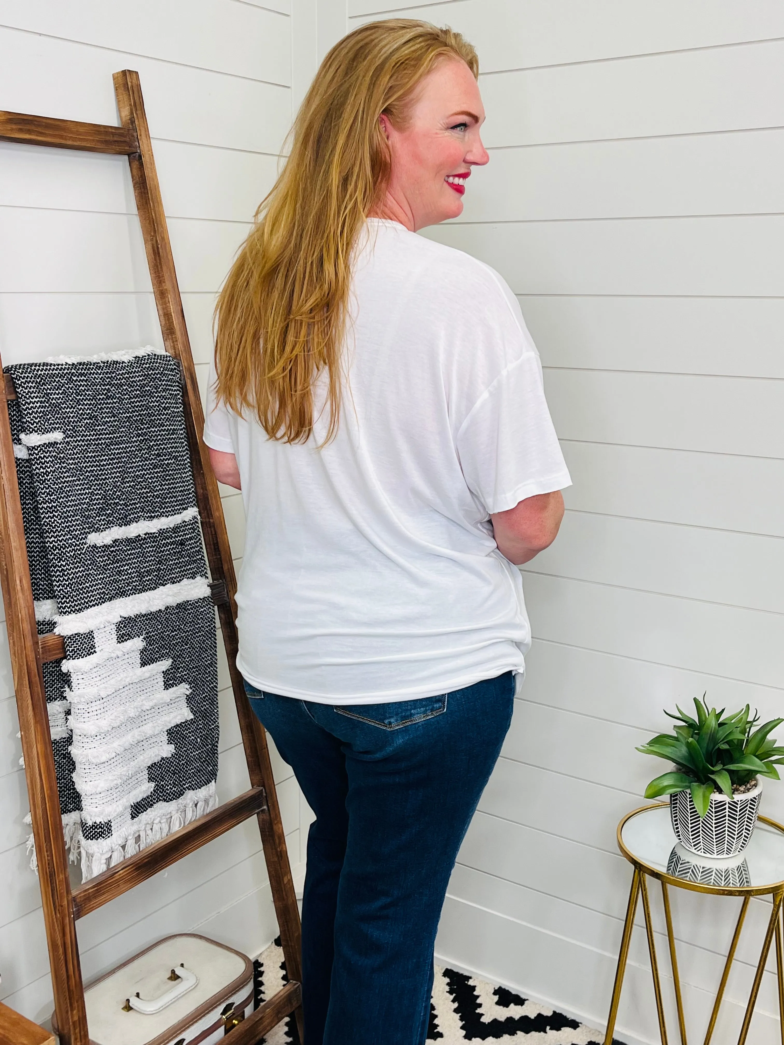 Tri Blend Raw Edge Boyfriend Tee: 2 Colors