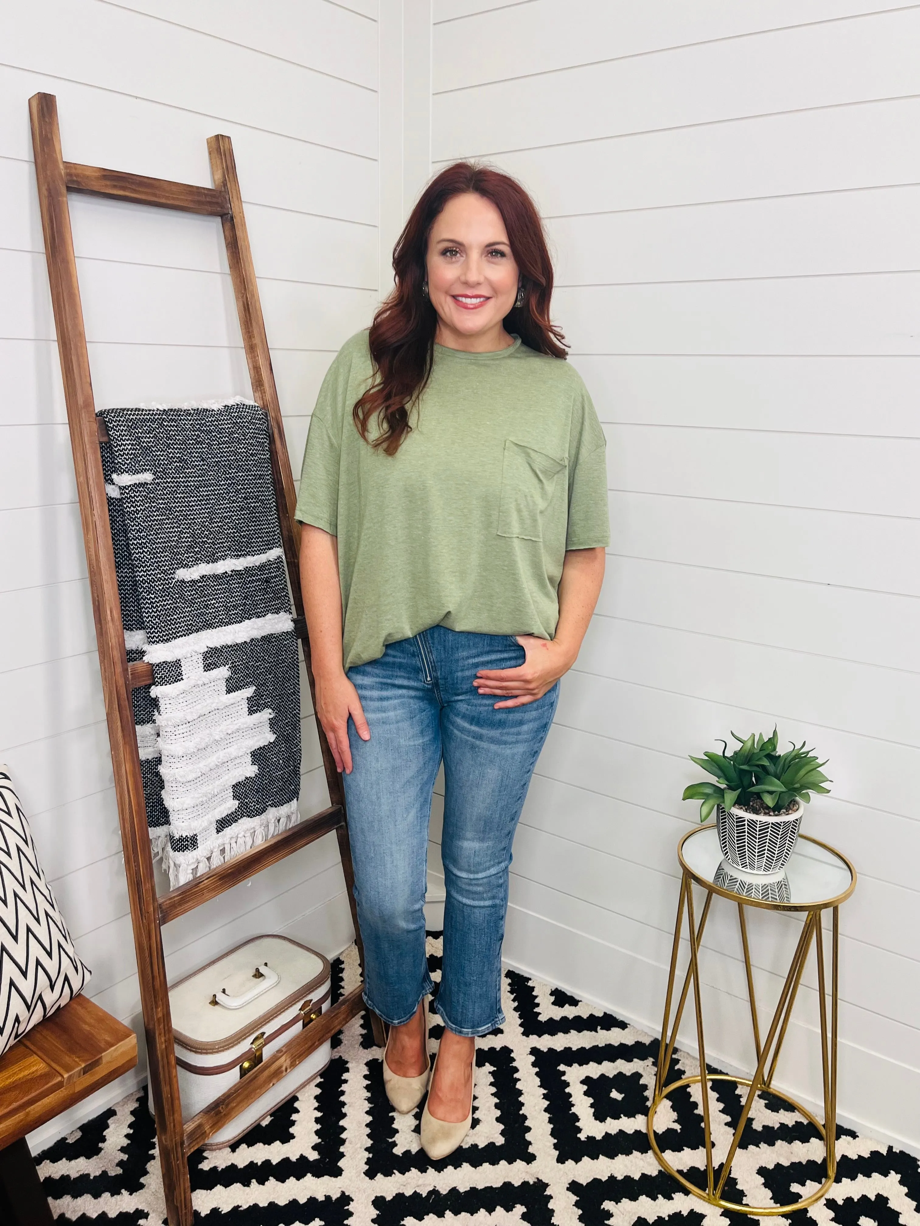 Tri Blend Raw Edge Boyfriend Tee: 2 Colors