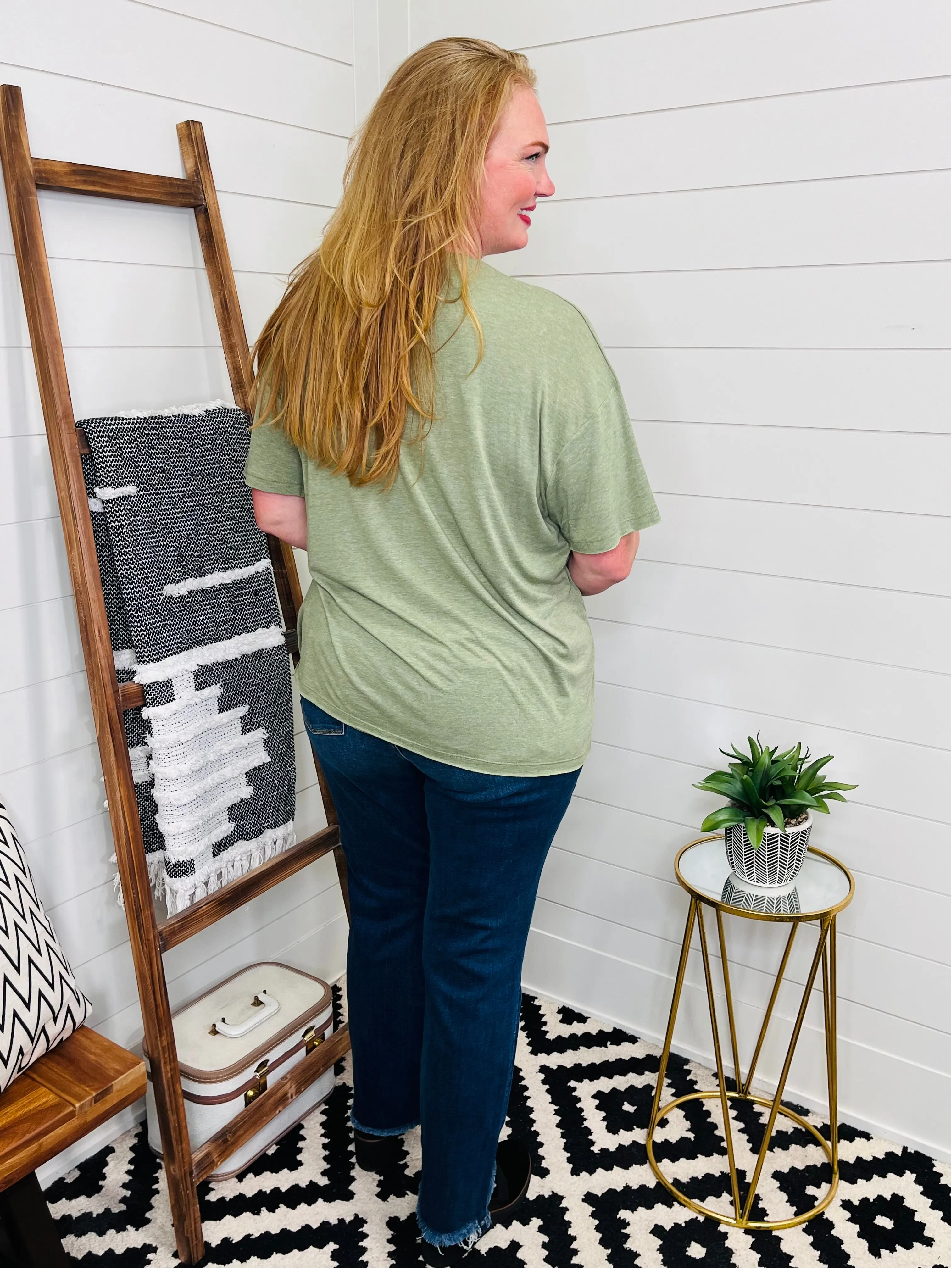 Tri Blend Raw Edge Boyfriend Tee: 2 Colors