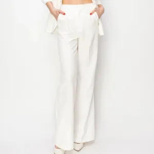 White Wide Leg Trousers